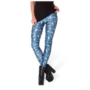 Mr. Shark Leggings, Blackmilk size medium